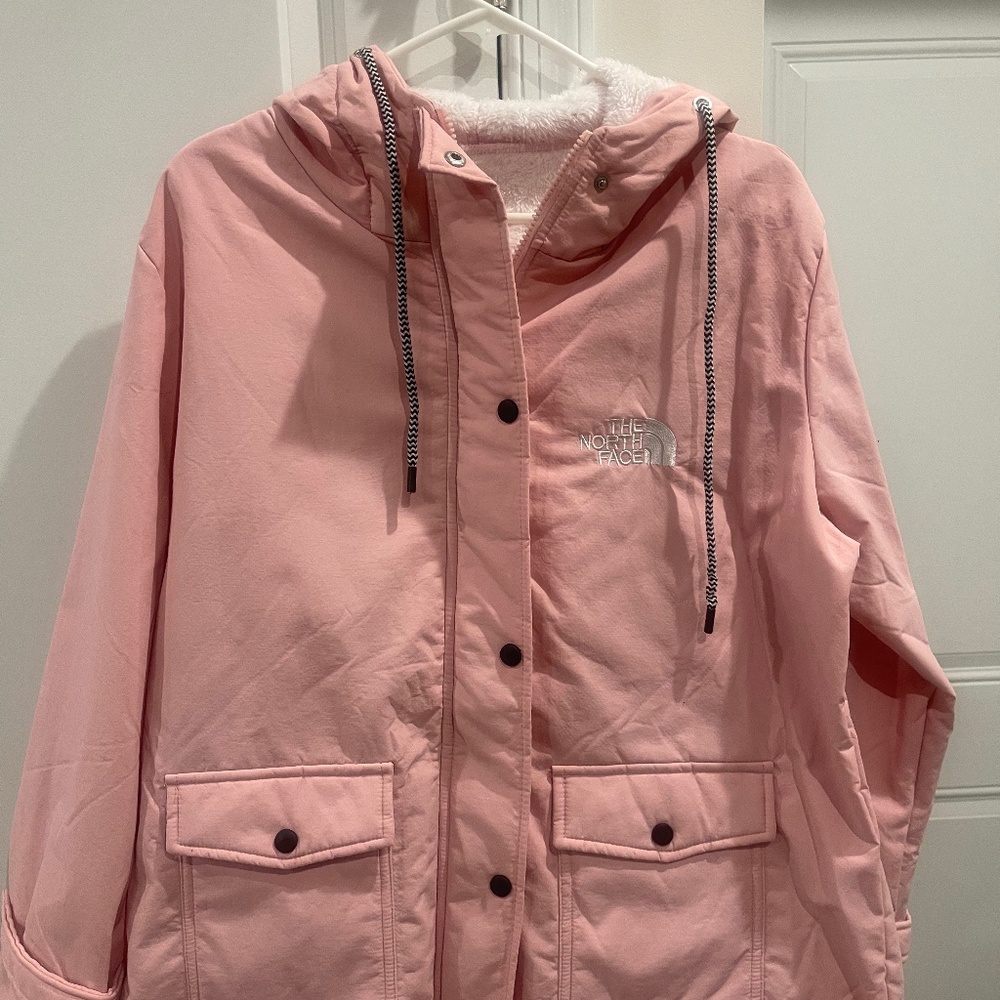 Pink North Face Rain Jacket